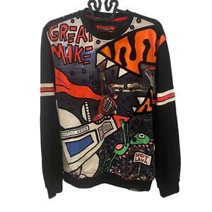 Ron Bass NBA Michael Jordan All Over Print Long Sleeve Shirt Size Large
